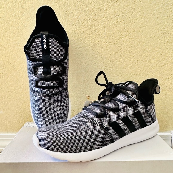 NEW! Adidas Women's CLOUDFOAM PURE 2.0 SHOES, Black/White Running Shoes - Picture 3 of 9